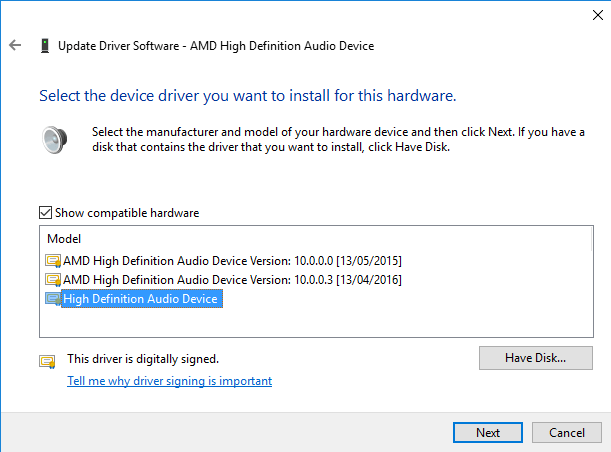 amd high definition audio device driver windows 7 32bit download