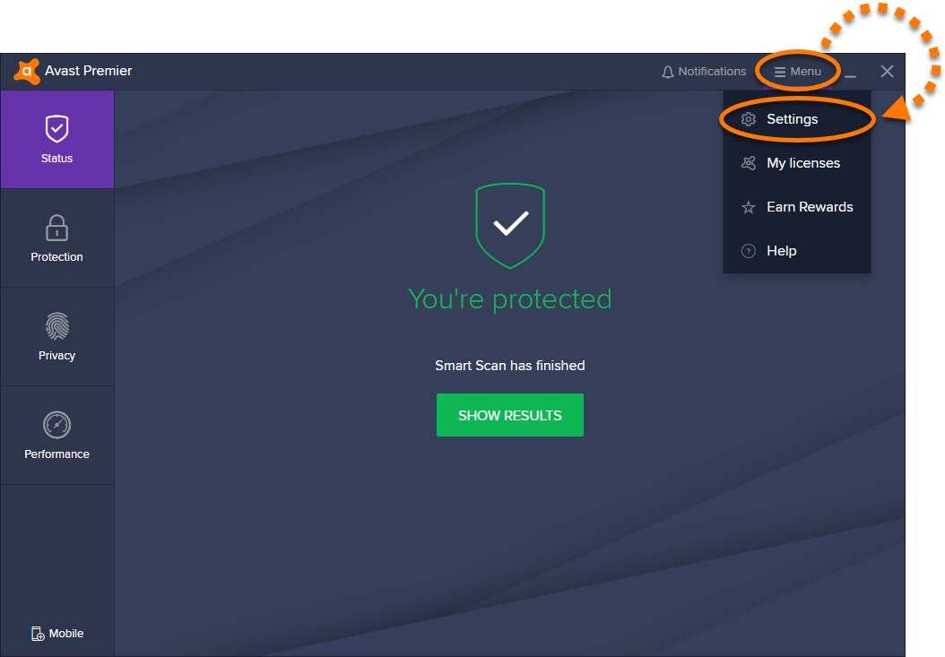 avast online security remove