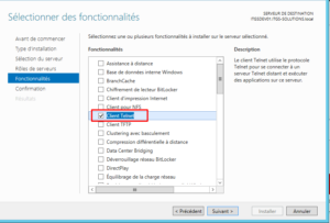 Installer Telnet Client Feature Server 2019/2016/2012