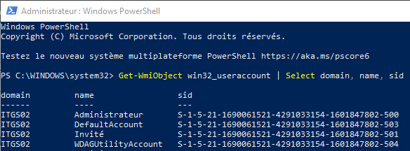 trouver-sid-powershell