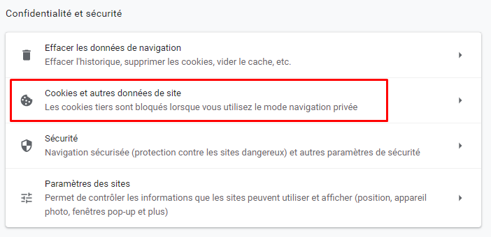 Comment activer interdire le suivi dans Chrome