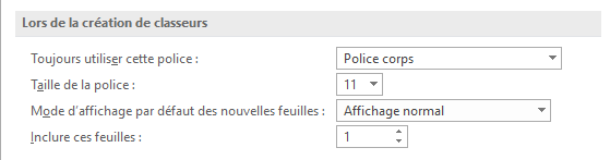 comment changer la police par defaut dans Microsoft Excel