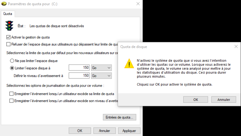 Windows 10 : Activer le quota de disque à l’aide des propriétés du ...