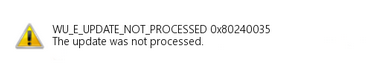 Fix Windows Update Error 0x80240035