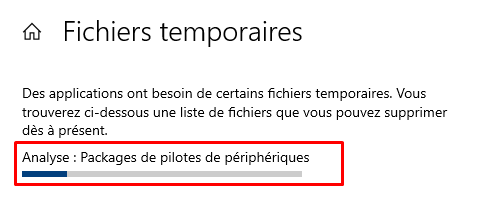 fichiers temporaires sur Windows 10