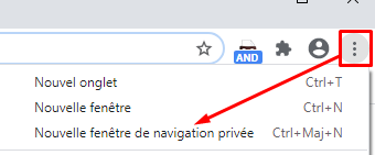 google chrome - navigation privee