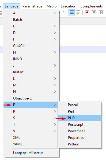 Notepad ++: Comment configurer la mise en évidence de la syntaxe