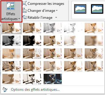 Comment ajouter des «effets artistiques» aux images dans Word