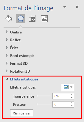 Comment ajouter des «effets artistiques» aux images dans Word
