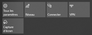 Windows 10 : Réinitialiser les actions rapides dans le centre d'action