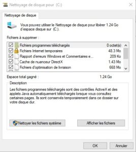 Windows 10 - nettoyage de disque