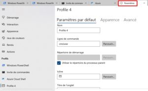 Windows Terminal - creer un profil