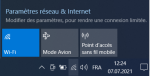 Windows 10 - basculer en mode avion