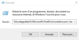 Réinitialiser OneDrive