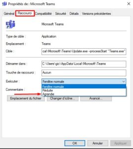 Windows - ouvrir application en mode fenetre agrandie