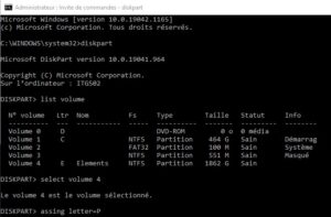 windows - assign letter command prompt as admin