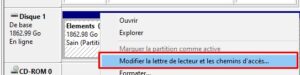 windows - gestion des disques attribuer une lettre