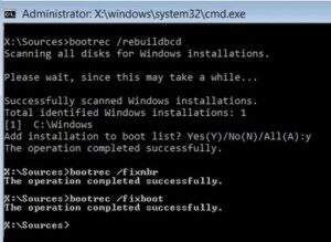 Windows 10 - rebuild MBR
