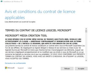 Windows 10 - MediaCreationTool21h1 accepter licence