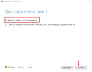 Windows 10 - MediaCreationTool21h1 mettre a niveau